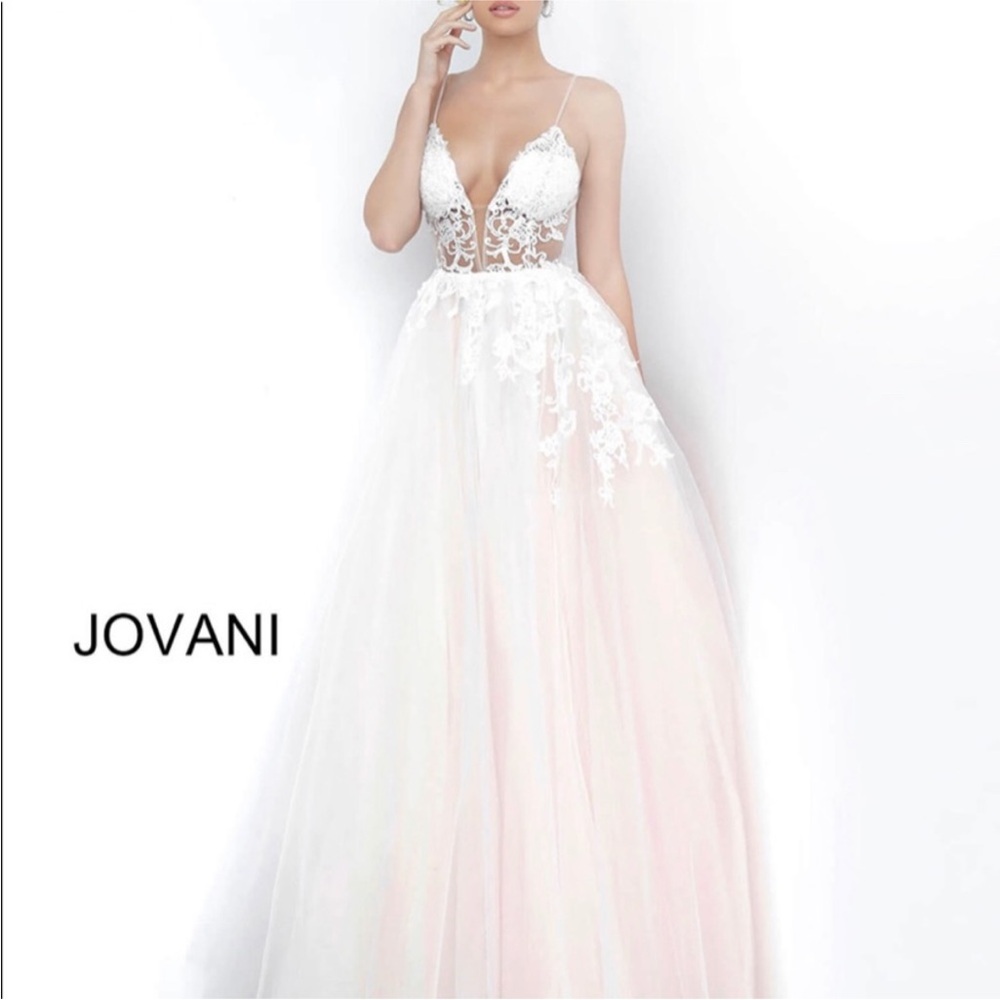 Jovani Elegant Blush Formal Dress